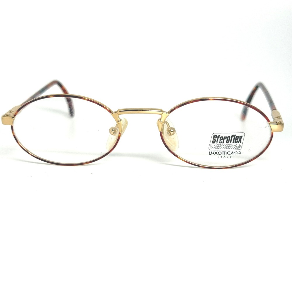 Sferoflex Luxottica Manhattan Eyeglasses Frames Gold Tortoise Oval 50-19 140
